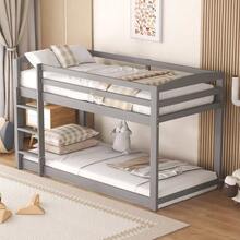 Bunk Bed For Children And Teenagers, Children's Bed, Solid Pine Frame, Easy To Assemble, 90x200cm, Grey. - Grey - View 5
