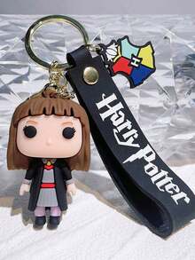 Móc khóa hoạt hình Harry Potter, tượng nhỏ Ron, Hermione, Voldemort dễ thương, phụ kiện túi xách nam và nữ, đồ trang trí treo, 2 móc khóa silicon 3D trường học phép thuật, vòng chìa khóa làm bằng cao su mềm PVC. - Nhiều màu - Xem 14