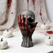 Khuôn nến hình đầu lâu bàn tay hung dữ Halloween, khuôn silicon đúc nhựa epoxy hình đầu lâu bàn tay ma quái để làm xà phòng thơm và nến. - Lễ hội Halloween - Xem 6