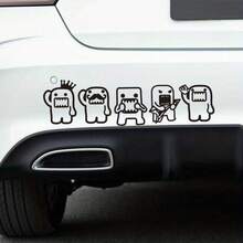 Funny Reflective Car Sticker Car Side Window Rear Windshield Decorative Waterproof Sticker Electric Motorcycle Notebook Sticker - 1 SET - View 9