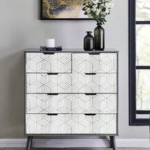 1 cuộn giấy dán tường hình thoi hình học màu bạc, kích thước 17,7in x 118in, chống thấm nước, có thể tháo rời, dùng cho tủ, tường, cầu thang và đồ nội thất. - B - Xem 3
