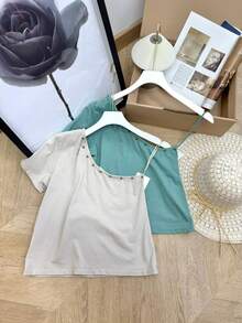 Women Tops - Mint Green - View 5