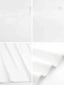 2026 Estampado de camisas de mujer,Nuevo verano ligero blusas casuales para dama,Blusa de Mujer Extra y Suave de con Estampado de Mariposas, Camiseta de Manga Corta de Moda con Cuello Redondo, Lavable aáquina, Perfecta para Uso Casual en Todas las Estaciones, - Blanco - Ver 3
