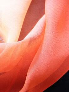 1pc Rainbow Gradient Color Chiffon Scarf, Lightweight Versatile Long Shawl For Women,Accessories,Holiday - Light and Dark Orange - View 4