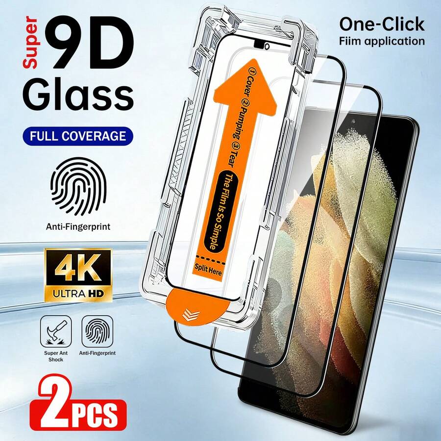 XINHONGYU 2pcs Galaxy S26 Screen Protector, Made Of Tempered Glass Material, Easy Installation, 6.2 Inch Screen, Privacy Protection, Self-Alignment/Dust-Free, Bubble-Free, 100% Ultrasonic Fingerprint Recognition, Easy To Install, Full Coverage, Also Suitable For Galaxy S26, S25, S24, S23, S22, S21 Plus Ultra - Clear - View 1