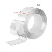 1 cuộn băng keo nano trong suốt cường độ cao, rộng 2cm x dài 3 mét, băng keo hai mặt siêu dính, dán tường không gây hư hại, thích hợp cho nhà bếp, phòng khách, phòng ngủ và phòng tắm. - trắng - Xem 8