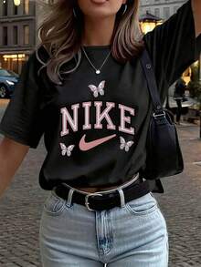 Dam-T-shirts - Svart - Visa 6