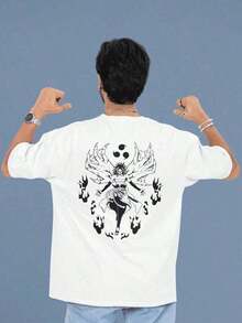 Oversized Uchiha Devil Unisex T-Shirt - Black - View 4