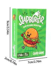 1 Box Slapburger Card Game For 2-6 Players, Interactive Puzzle Tabletop Game, Fast-Paced Card Game For Family Game Nights, Casual Get-Together Parties, Thanksgiving And Christmas Gifts - Multicolor - View 7