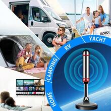 TV Antenna For Smart TV Indoor, 2024 Newest Antenna With Strong Magnetic Base, 360°&Long Range Reception TV Antenna For Local Channels, Easy Setup Antenna For TV Without Cable (Black+Red) - Black+Red - View 6
