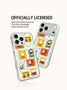 Miffy 透明磁吸無線充電手機殼 節日禮物手機殼 防滑防摔防指紋手機殼 適用於 iPhone17 17Air 17pro 17promax11 12 13 14 15 16pro 16promax 14Plus 15Plus 16Plus 16pro 16promox XR - 無色 - 查看 6