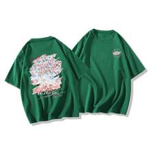 Camiseta de algodón blanca para mujer, camiseta de manga corta, top de verano para mujer, camiseta básica para mujer, camiseta de algodón para mujer, conjunto de pareja para mujer. - Negro - Ver 5