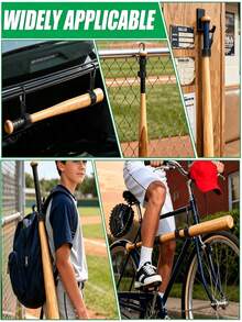 Adjustable Baseball Bat Holder | Fits All Bat Sizes, Portable Display Stand With Metal Hook, Suitable For Indoor And Outdoor Use, With End Caps - Multicolor - View 4