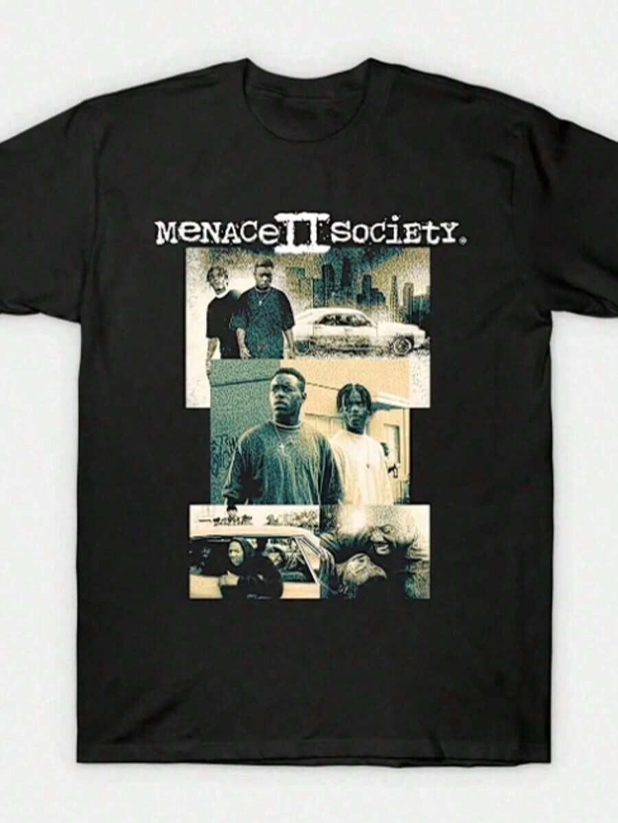 1 camiseta Love Jones, estampado casual, cómoda y versátil, con diseño de letras, 100% algodón, 210g, los diseños están impresos. Unisexo. - Negro 5 - Ver 1