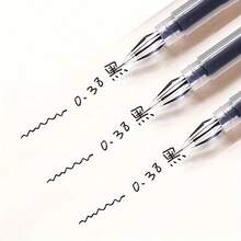 3/9 pièces, 0,38 mm, encre à séchage rapide, noir/bleu/rouge - stylos idéaux pour les examens et l'utilisation au bureau, écriture à pointe fine, rentrée scolaire - Multicolore - Voir 6