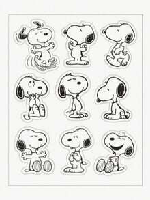 Paquete de pegatinas de Snoopy de Peanuts, pegatinas de caja de dibujos animados lindas, múltiples pegatinas con temática de Snoopy, pegatinas para cuadernos, portátiles, botellas de agua con estilo estético, pegatinas de planificador con estilo dopamina, pegatinas de personajes adorables de Peanuts, pegatinas de PVC removibles adecuadas para DIY, equipaje, decoración de estuches de teléfono, pegatinas de diario creativas, pegatinas lindas esenciales, pegatinas decorativas de uso múltiple, decoración de cuadernos de planificador, pegatinas para bicicletas y monopatines, pegatinas de dibujos animados impermeables, pegatinas de manualidades DIY - Multicolor - Ver 11