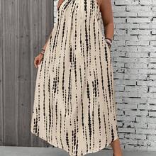Plus Size Women Floral Print Casual Vacation Daily Wear Slip Dress Women Maxi Dresses Women Sundresses Women Sun Dress Women's Summer Dresses Women's Summer Outfits - Café integral - Ver 10