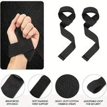 Correas de muñeca para levantamiento de pesas, correas antideslizantes de silicona para peso muerto con almohadillas de muñeca acolchadas de neopreno para levantamiento de pesas, culturismo y entrenamiento de fuerza - Multicolor - Ver 12