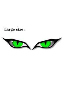 2pcs/Set Cool Demon Eye Car Rearview Mirror Decorative Stickers, Dust-Proof Waterproof Anti-UV Scratch-Resistant Creative Stickers, Available In Small And Large Sizes, Fashionable And Domineering Style, Suitable For Cars, Motorcycles, Auto Accessories, Car Stickers, Women's Auto Accessories - A - View 12