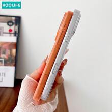 Koolife 1件装沙漠金磁吸半透明手机壳，大镜头窗口，磨砂防摔防震保护套，兼容苹果17/17pro/17promax/17Air/16/15/14/13/12/11 - 透咖 - 查看 3