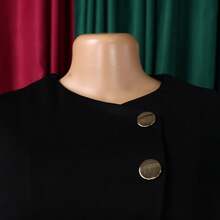 Nuevo 2026 Conjunto Dos Piezas Mujer Top Elegante y Falda Ajustada - Negro - Ver 3