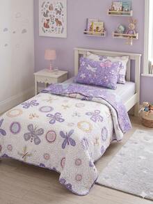 Double Print Children's Single Bedspread Set (2 Pieces) - Dragon-fly - View 4