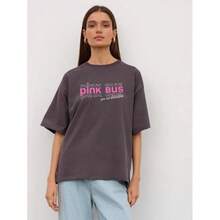 Camiseta de manga corta de algodón puro, estilo retro americano, casual, sencilla y con temperamento, novedad de verano 2025, de talla grande. - Negro - Ver 8