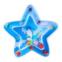 1 pieza Colchoneta inflable de agua para bebés, adecuada para bebés y niños pequeños de 3 a 24 meses, colchoneta portátil de tiempo de barriga rosa, desarrolla la fuerza muscular, criaturas marinas flotantes aleatorias, se requiere supervisión de adultos - Rosa - Ver 10