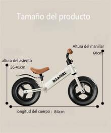 Bicicleta de Balance para niños,Bici de Equilibrio sin Pedales de 12 Pulgadas,Viene con Asientos y Guardabarros Acolchados de PU,Adecuado para Bicicleta para niños 2 a 6 Años - 1 - Ver 6