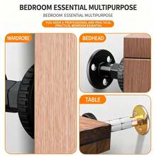 Bed Head Fixator, Anti-Collision & Anti-Shake, Desk Riser, Bed Stabilizer, Wall-Mounted Bed Noise Reducer, Coffee Table Furniture Leg Extender, Adjustable Height Riser - Silver Fixed Length Adjuster - View 5