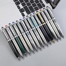 印花金属圆珠笔，商务办公礼品笔，旋转金属笔，金属压纹高科技灰色商务办公家居用品 - 印花 - 查看 8