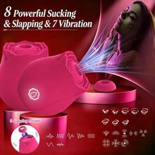 RUIJU Rose Sucking Vibrator For Women - Rechargeable Clitoral Stimulator With 8 Suction Modes, Ergonomic Design, Battery-Powered Adult Toy For Couples, Pleasure & Discreet Use, Vibrator For Women, Intimate Pleasure, Sleek Design, Durable Construction - 多款式 - 查看 4