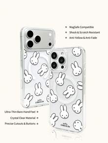 Miffy 透明磁吸無線充電手機殼，節日禮物手機殼，防滑防摔防指紋手機殼，適用於 iPhone 17, 17 Air, 17 Pro, 17 Pro Max, 11, 12, 13, 14, 15, 16 Pro, 16 Pro Max, 14 Plus, 15 Plus, 16 Plus, 16 Pro, 16 Pro Max, XR - 無色 - 查看 7
