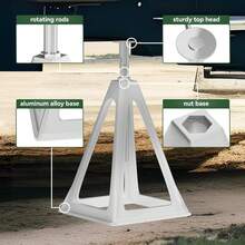 RVGUARD RV Stack Jacks 1 Pack, Aluminum Stabilizer Jacks For RV Trailer Camper, Single Support Up To 6000 Lbs, Adjustable From 11" To 17" - ColorA - View 4