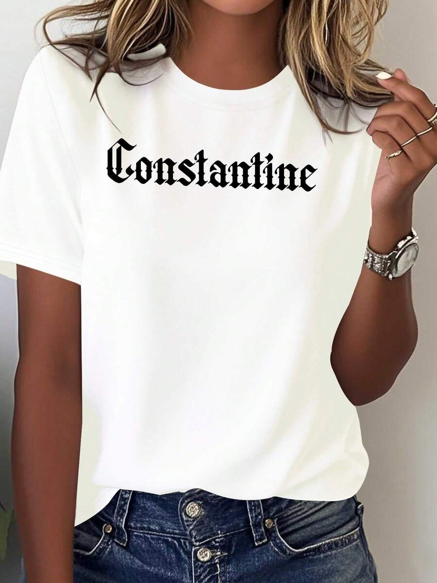 Camiseta cómoda de pura aodón para mujer de Constantine, Argelia