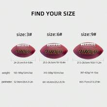 1pc American Football - Durable Standard Ball For Indoor & Outdoor Sports, Training & Game,Rugby Ball - Brown - View 7