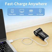 便攜式靜音無葉迷你電動風扇，適合戶外旅行、辦公室使用，旅行配件，可充電 - 普通款 - 查看 5