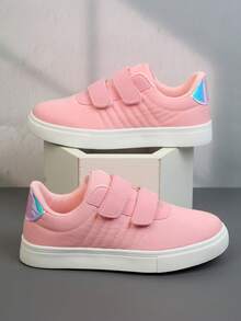 1 Pair Lace-Up Design Breathable Comfortable Casual Sneakers For Girls, Suitable For Back To School Season, Spring/Autumn - Pink - View 6