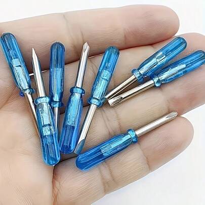 Bộ 8 tua vít mini, thích hợp để sửa chữa đồ chơi và tự làm - Bao gồm 4 tua vít đầu dẹt siêu nhỏ 2mm và 4 tua vít, được thiết kế cho người đam mê và thực hành thủ công.