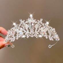 Elegant GCGIGUI Alloy Princess Crown, Suitable For Women's Wedding, Party, And Performance Hair Accessories - Silver - View 7