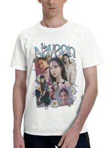 Unisex TWICE Nayeon Daisy Retro Collage Portrait Graphic T-Shirt, K-Pop Fandom Kawaii Print Casual Short Sleeve TeeRopa De Mujer / Ropa De Mujer De Uso Diario / Blusas, Camisas Y Camisetas De Mujer / Camisetas De Mujer Ropa Deportiva Basicos Mujer Short Playeras Para Hombre - Blanco - Ver 8