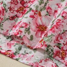 Bohemian Style Multicolor Floral Lace-Up High Waist Dress, Summer Vacation Elegant - Lila Púrpura - Ver 11