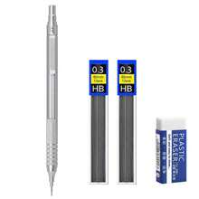 Bút chì cơ cao cấp, thân kim loại trọng tâm thấp, ngòi 0.3 0.5 0.7 0.9 2.0mm có thể thay ruột, đầu nhọn, thích hợp viết, vẽ, phác thảo, dùng trong trường học, văn phòng, cho nghệ sĩ. - Nhiều kiểu dáng - Xem 18