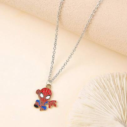 Marvel 1 chiếc vòng cổ Người Nhện hoạt hình đa năng, quà tặng cá nhân hóa cho cặp đôi, món quà nhỏ hoàn hảo cho người hâm mộ, gia đình và bạn bè, mặt dây chuyền mùa hè mát mẻ, lựa chọn tốt nhất cho bạn gái/các cặp đôi, vật dụng nhỏ mang không khí mùa hè, phụ kiện dễ phối đồ hàng ngày.