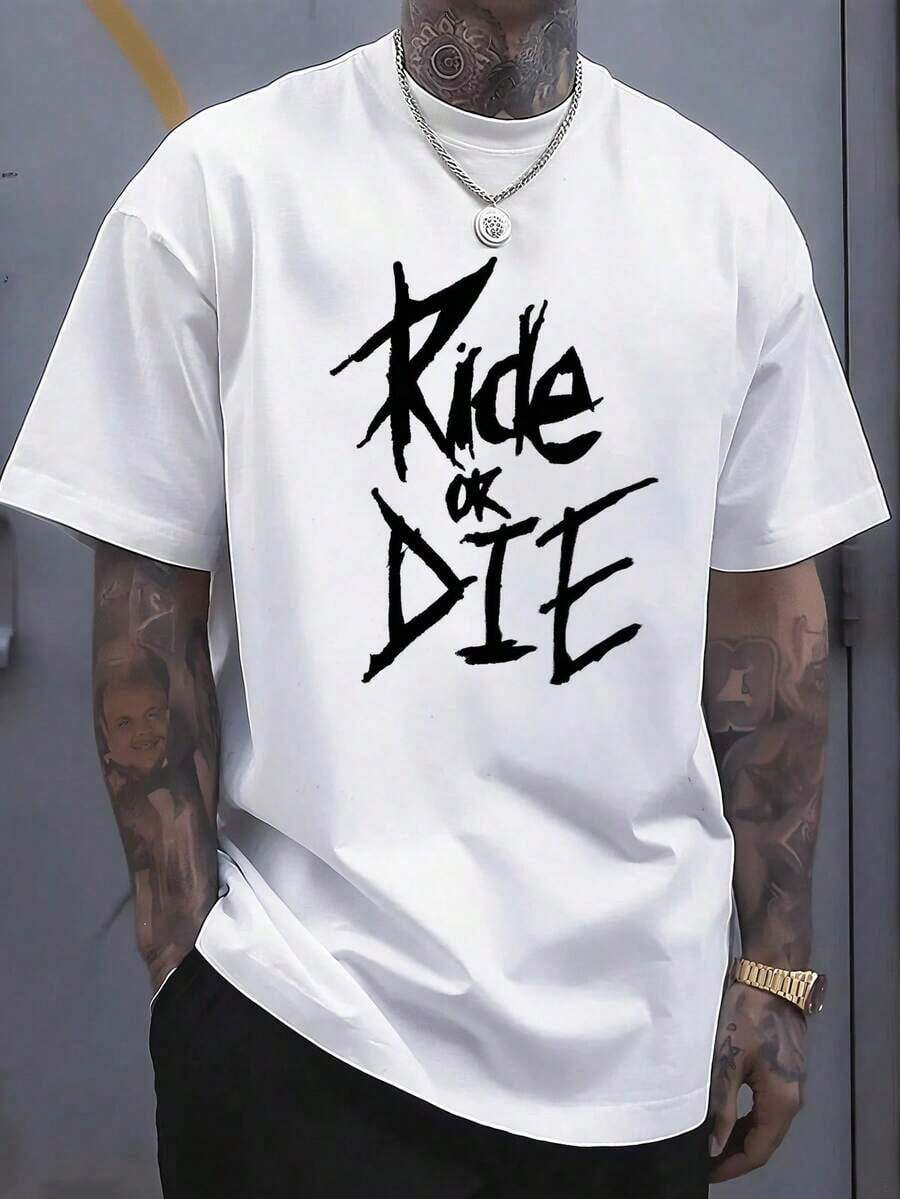 Camiseta de manga corta con cuello redondo para hombre, diseño creativo con estampado, diseño sencillo, proceso de tejido, suave y cómoda, adecuada para uso en el campus, reuniones y fiestas, uso diario, una buena elección para familiares y amigos. - Rosa Fucsia - Ver 1