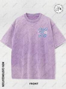 Camiseta vintage lavada, con diseño de graffiti de "Cara de Hijo de Dios", temática cristiana, el material representa la fe en Dios, corte holgado, tela suave - Camiseta unisex de algodón, manga corta, cuello redondo, estilo vintage urbano. - Negro - Ver 11