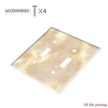 1pc [2D Printed] Marble With Gold Line Light Switch Panel, Socket Cover Plate, Decorative Wall Mounted Switch Socket Cover, Suitable For Bathroom & Kitchen, Unisex - B - View 7
