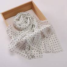 Khăn trùm đầu Hijab mùa Xuân/Hè mới, mềm mại, nhẹ, in họa tiết chấm bi, thoáng khí, chất liệu chiffon giả ngọc trai, in kỹ thuật số, thích hợp cho kỳ nghỉ và du lịch. - Nhiều màu - Xem 6