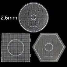 2.6mm Perler Bead Template Transparent Pegboard Educational Toy, Fuse Bead Template For Making Various Shapes, Puzzle Transparent Pegboard Set, Fuse Bead Tools, DIY Pixel Craft Making, Creative Handmade Gift, Suitable For Fuse Beads 2.6mm Fuse Bead Template Tools - Clear - View 2