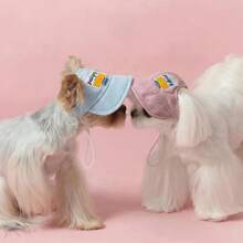 Visera de sol para mascotas estilo INS, adecuada para perros y gatos pequeños, protección UV, anti-caída de pelo, lavable, accesorio de moda para exteriores - Azul - Ver 6